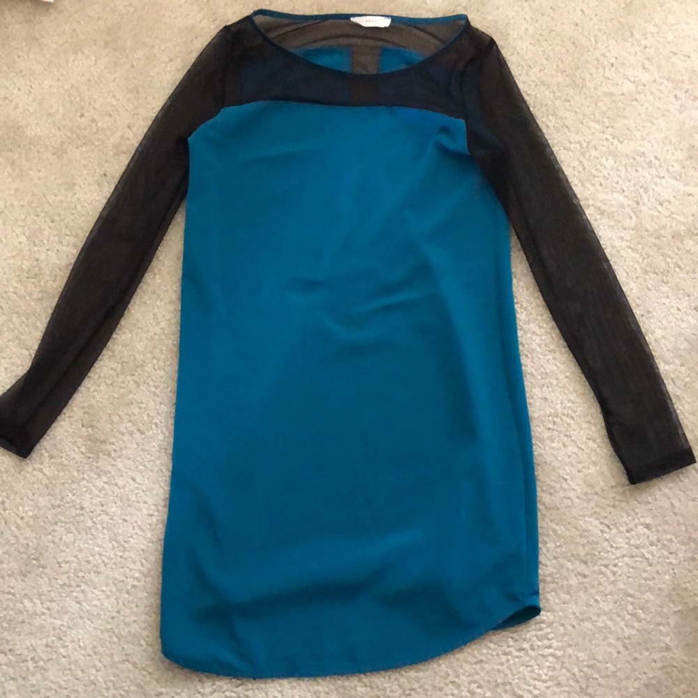 Sheer sleeves dress